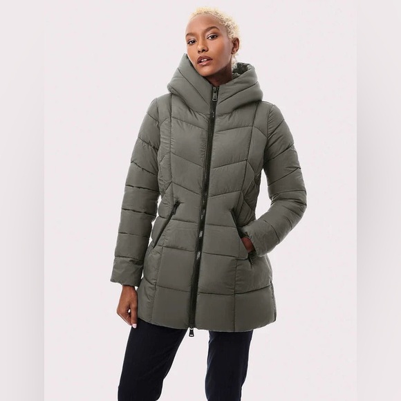 Bernardo Jackets & Blazers - Bernardo Women's Puffer Jacket - Dark Gray Size Large NWT